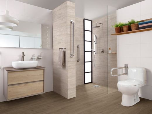 Bars and grab bars in the bathroom