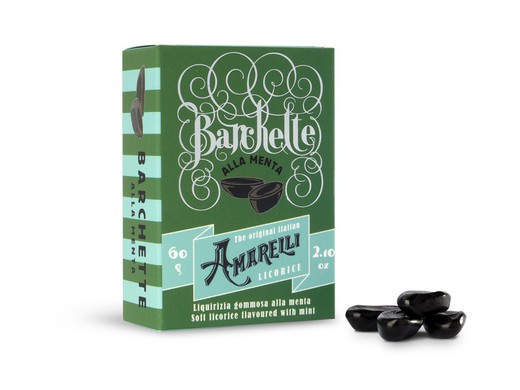 Amarelli Barchette Mint Flavor Licorice Pastilles 60 gr