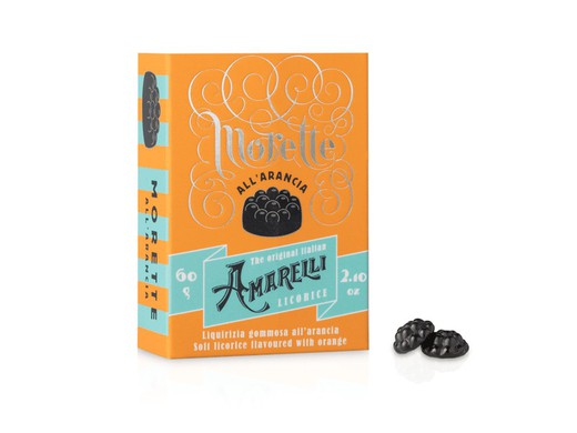 Amarelli Morette Réglisse Douce Aromatisée à l'Orange 60gr