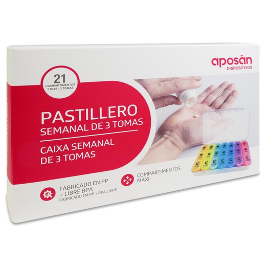 Aposan Pastillero Semanal 3 Tomas