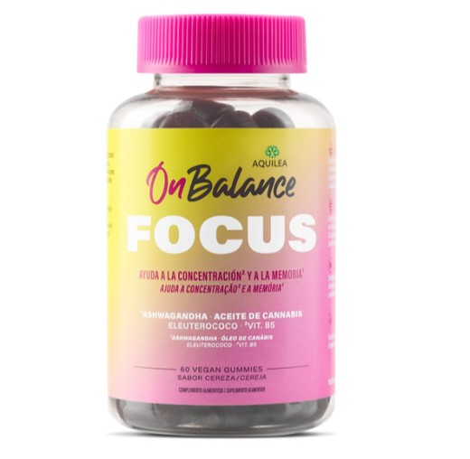 Aquilea OnBalance Focus 60 bonbons gélifiés au goût de cerise