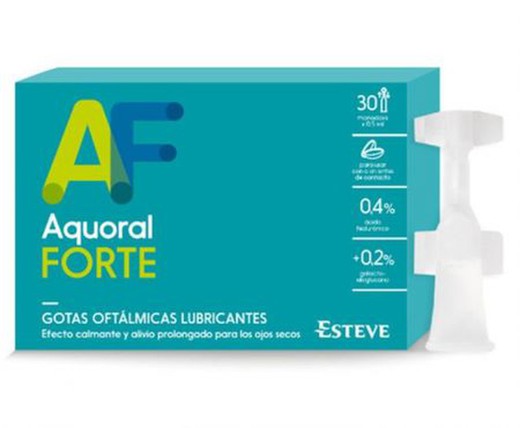 Colírio Aquoral Forte Hyaluronic 0,4% AH 30 doses únicas
