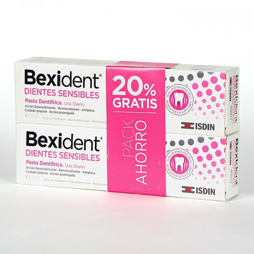 Bexident Dientes Sensibles Pasta Dentifrica 2x75 ml