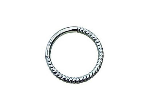 Bijoux Hypologenic Earrings BJT245 Twisted Ring 8mm