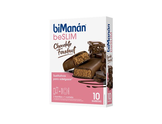 Bimanan BeSlim Barres Saveur Fondant Chocolat Noir 10 U
