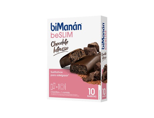 Bimanan BeSlim Barres Saveur Chocolat Noir Intense 8 U