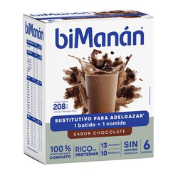 Bimanan Batido Sustitutivo de Chcolate 6 Batidos