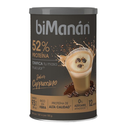 Bimanan Batido de Proteína Sabor Cappuccino 360 g 12 Batidos