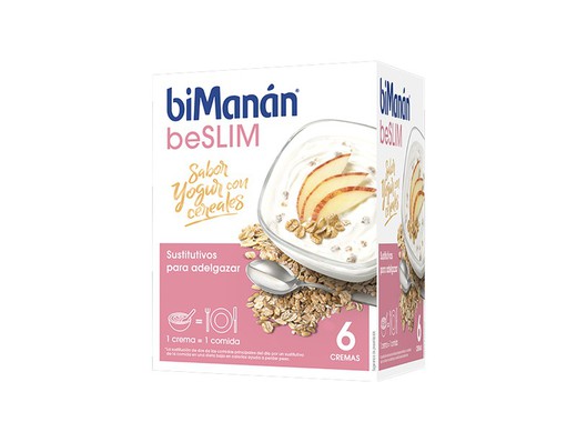 Bimanan BeSlim Crema Yogur con Cereales 6 U