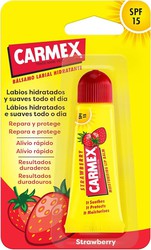 Carmex Bálsamo labial hidratante fluido de morango FPS 15 10 g