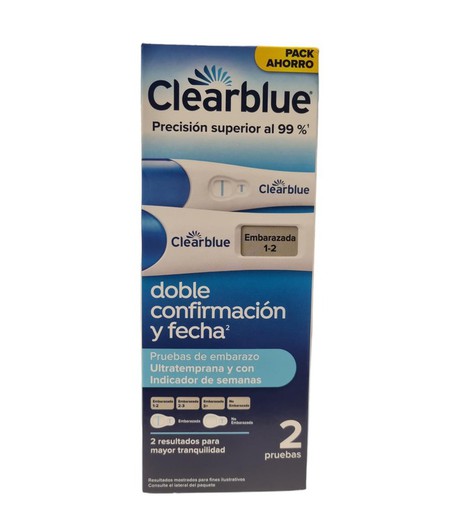 Clearblue Prueba De Embarazo Confirmación y Fecha 2 Pruebas (Digital y Analogica)