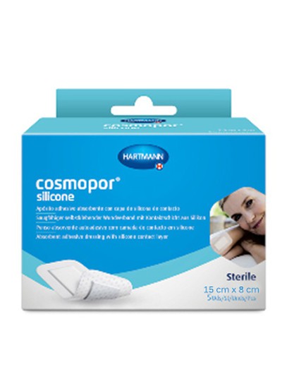 Cosmopor Silicona Apósito Estéril 15 cm X 8 cm 5u