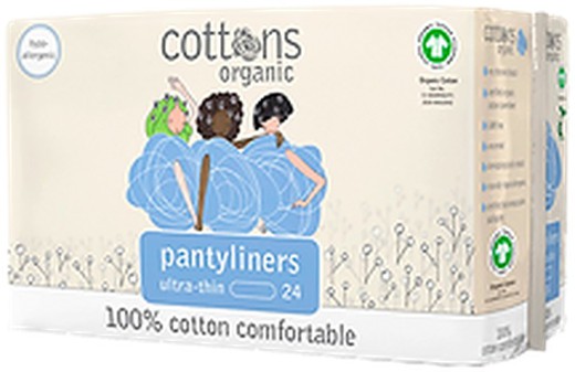 Cottons Organic Protège-slips bio Protège-slips 100% coton 24u