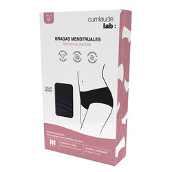 Calcinha menstrual preta sem costura Cumlaude