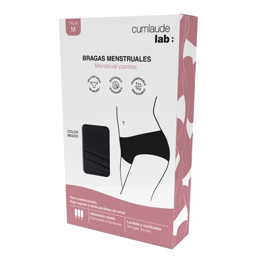 Culotte Menstruelle Noire Sans Couture Cumlaude