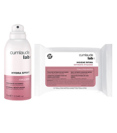 PACK Cumlaude Hydra Spray 75 ml + 15 Lingettes Intimes Usage Quotidien CADEAU