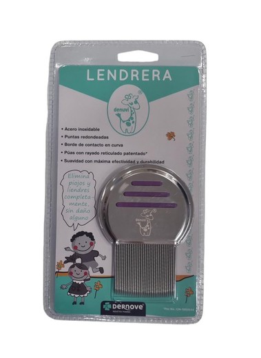 Denunvi Lendrera para Piojos Acero Inoxidable