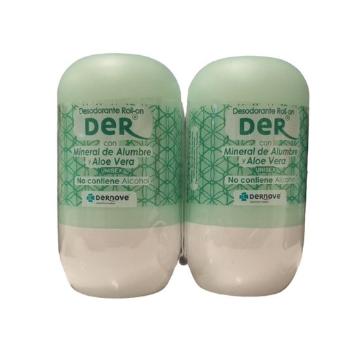 Dernove PACK Déodorant Roll-On Alun 75 ml x 2 U