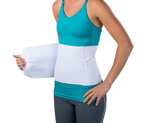 Donjoy 3 bandas de suporte abdominal elástico branco