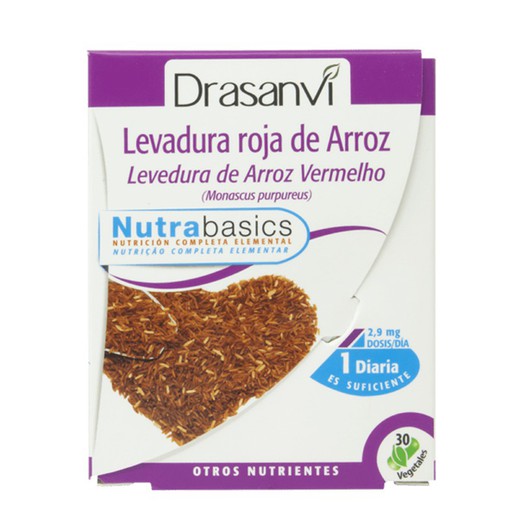 Drasanvi Nutrabasicos Levadura Roja de Arroz (2,9 mg Monacolina K) 30 Capsulas