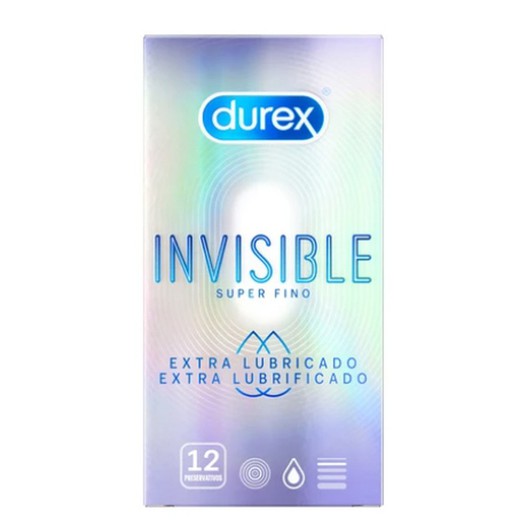 Durex Invisible Extra Lubricado Preservativos 12 U