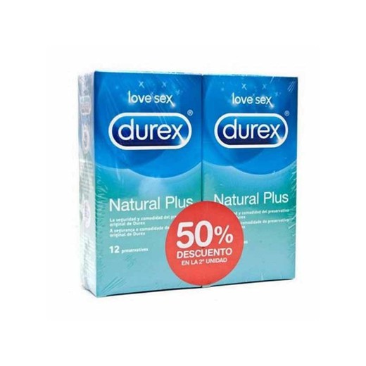 Durex Natural Plus Pack 12 Condoms 2nd Unit at 50%