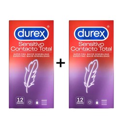 Durex Pack Sensitivo Contacto Total 2ª Unidad al 50%