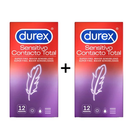 Durex Pack Sensitivo Contacto Total 2ª Unidad al 50%