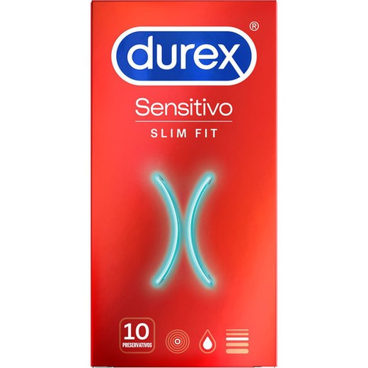 Durex Preservativo Sensitivo Slim Fit 10 U