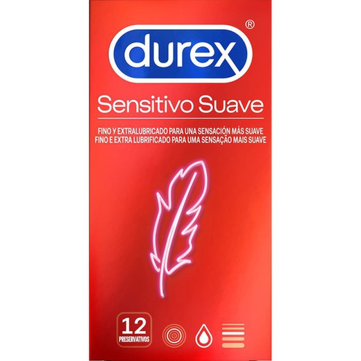 Durex Sensitivo Suave Easy On Fino Preserv 12 U