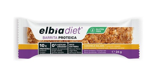 Barre protéinée Elbia saveur caramel salé 26 g