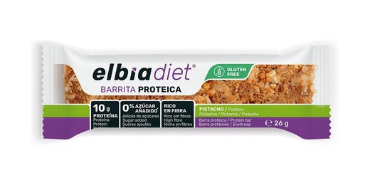 Barre protéinée saveur pistache Elbia 26 g