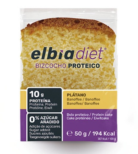 Bolo de proteína sabor banana Elbia 50 g