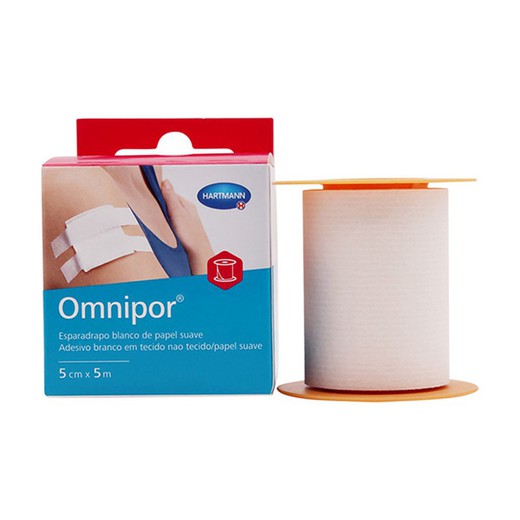 Omnipor Hypoallergenic White Paper Adhesive Tape 5m x 5cm