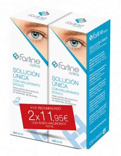 Farline Solução Única com Ácido Hialurônico 2x500 ml