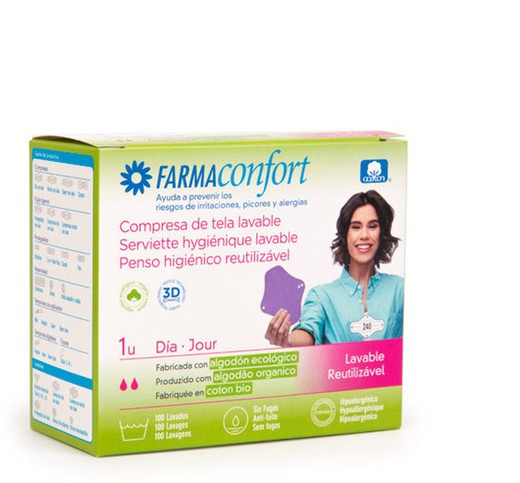 Farmaconfort Compresa Día Tela Lavable 1 Unidad