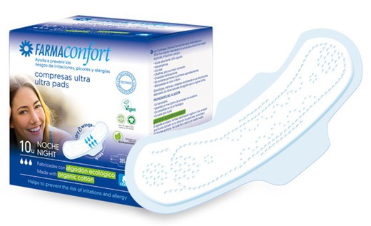 Farmaconfort Ultra Nuit Compresses 10 Unités