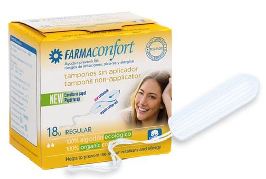 Farmaconfort Regular Tampons Without Applicator 18 Units