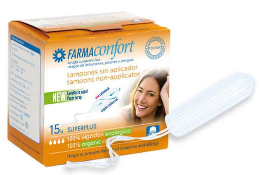 Farmaconfort Tampones Superplus Sin Aplicador 15 Unidades