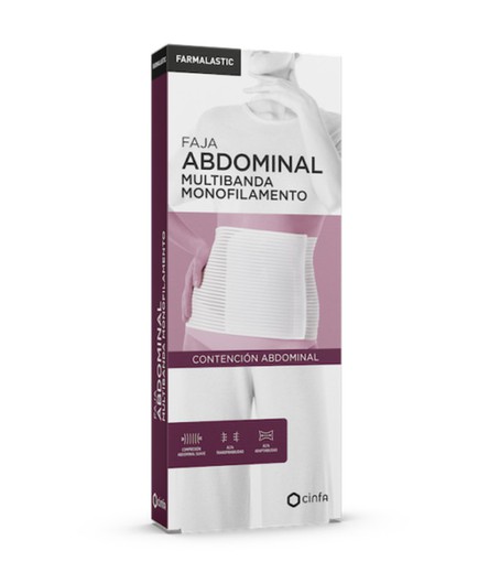 Farmalastic Cinto Abdominal Multibanda Velcro Monofilamento
