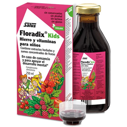 Floradix Kids Hierro y Vitaminas Para Niños 250 ml