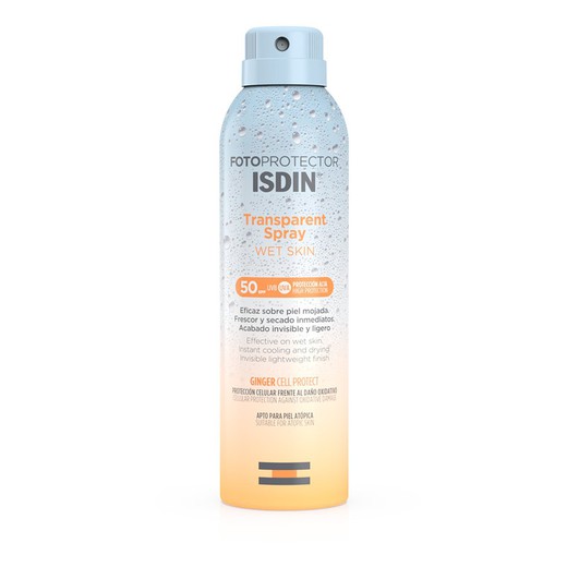 ISDIN Crème Solaire Spray Transparent Peau Mouillée SPF 30 250 ml