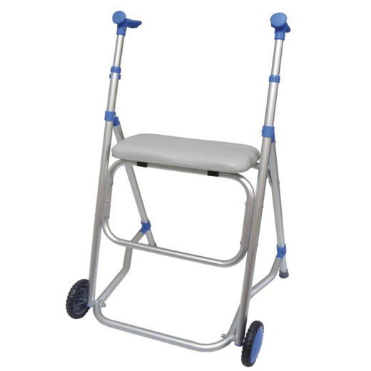 Garcia 1880 Aluminum Walker with Wheels and Seat 2214