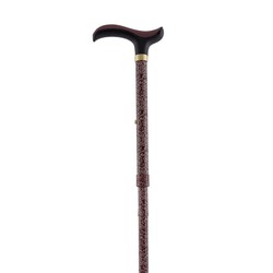 Garcia 1880 Brown Flowers Aluminum Folding Crutch Cane, Soft Touch | R. 613