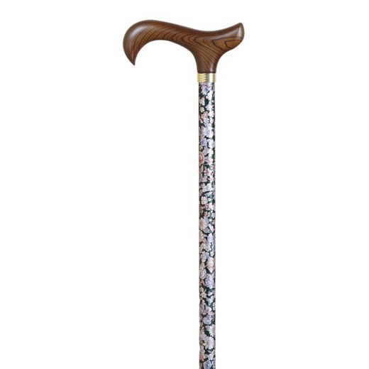 Garcia 1880 Aluminum Extendable Crutch Cane Stamped with Small Flowers | R.401