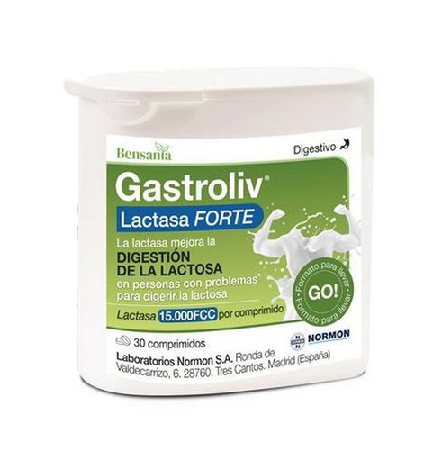 Gastroliv Lactasa Forte 15.000 FCC 30 Comprimidos