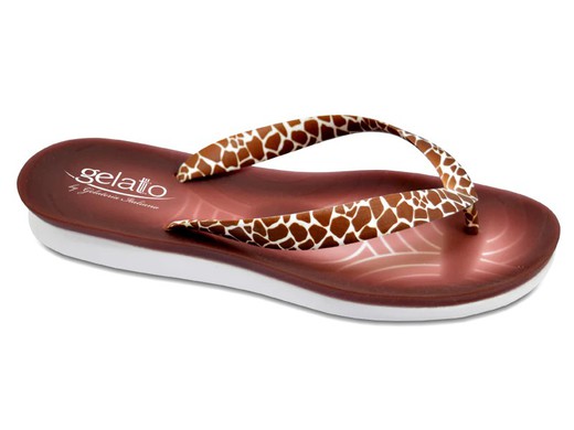 Gelato Giraffe Print Sandal