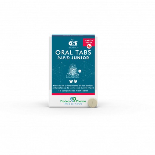 GSE Oral Tabs Rapid Junior 12 Comprimidos de Sabor Fresa