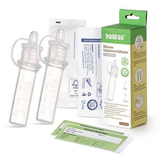 HAAKAA SET Deux collecteurs de colostrum pré-stérilisés MHK142