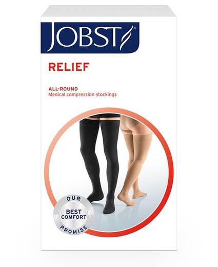 Jobst Relief 2 Medias Largas AG de Compresión Media (Clase 2 20-30 mmHg) Post Operatoria Beige